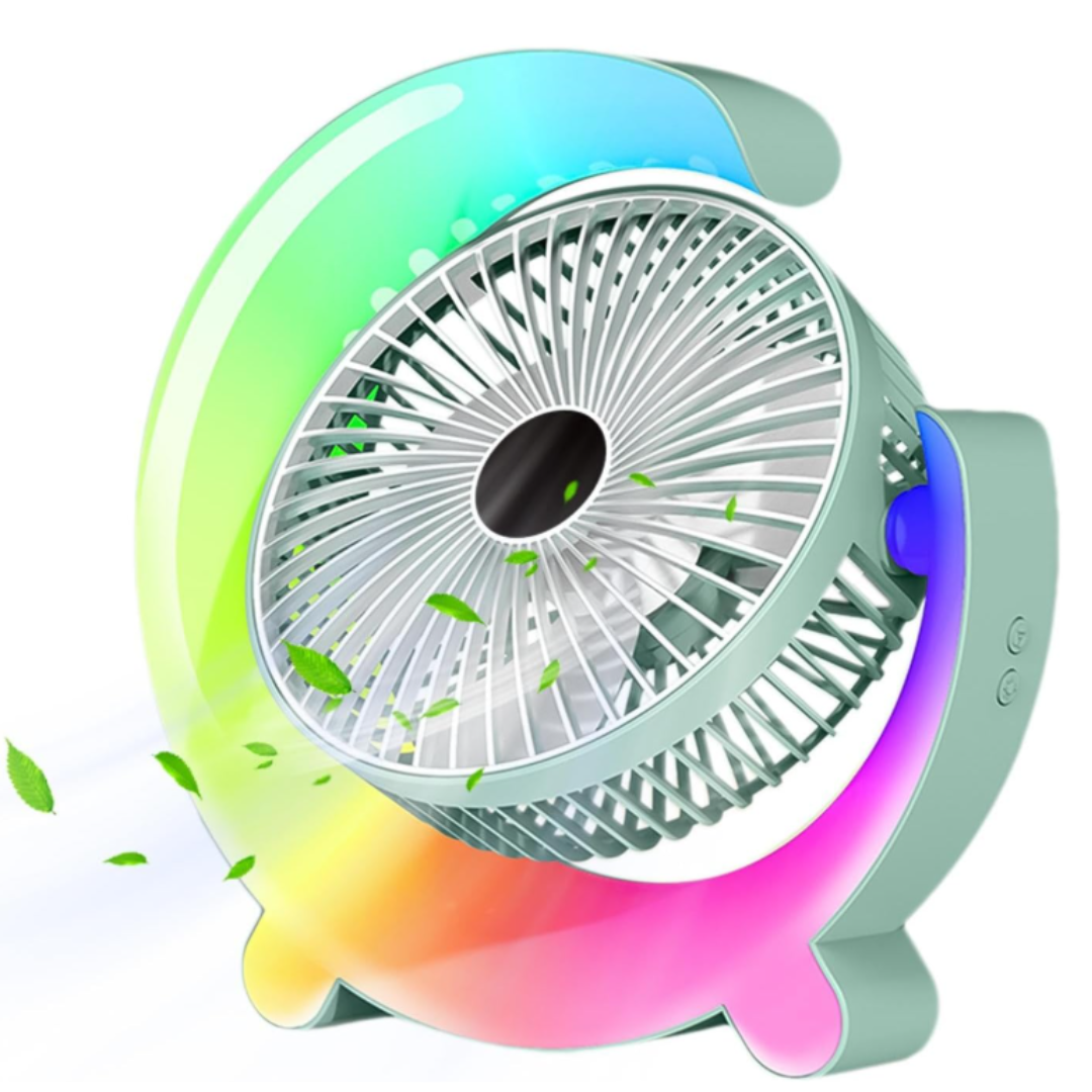 Ventilador de mesa con lampara RGB